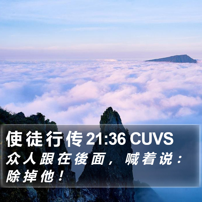 使 徒 行 传 21:36 CUVS Bible Study