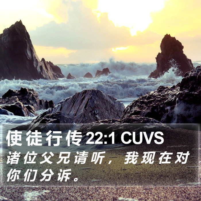 使 徒 行 传 22:1 CUVS Bible Study