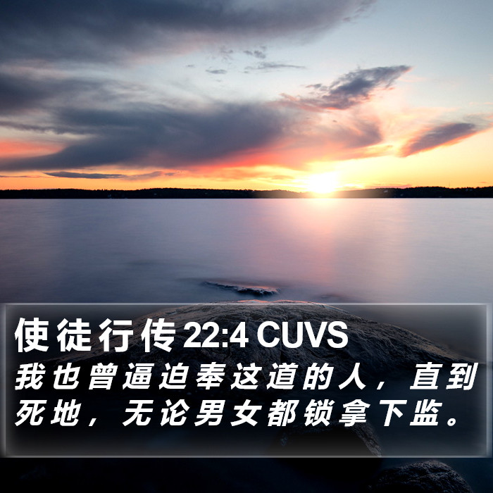 使 徒 行 传 22:4 CUVS Bible Study