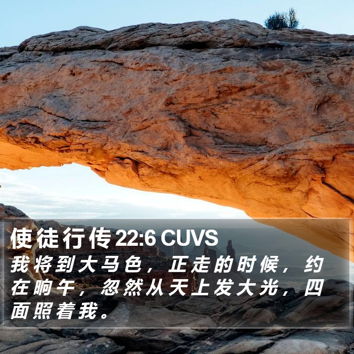 使 徒 行 传 22:6 CUVS Bible Study