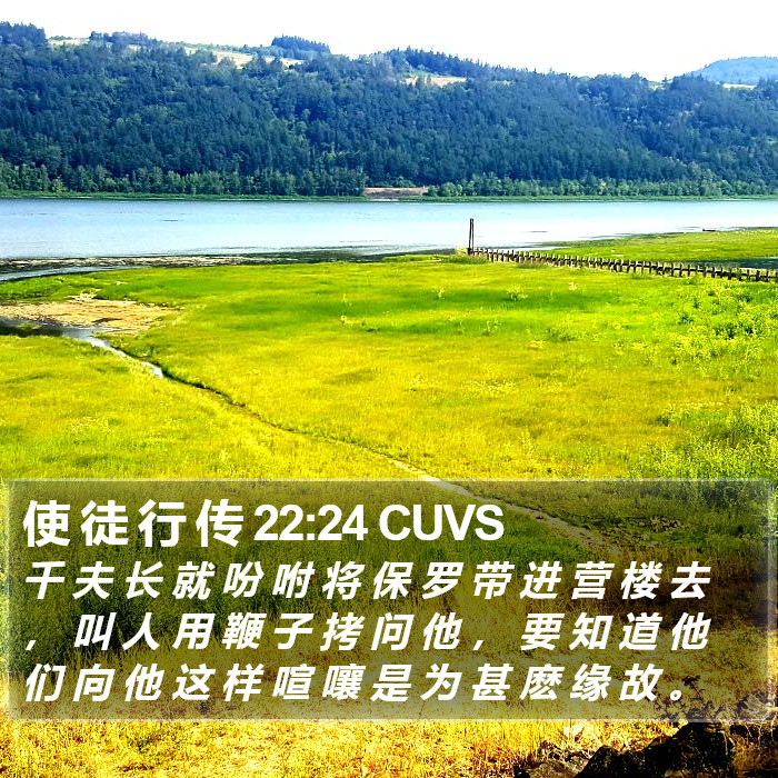 使 徒 行 传 22:24 CUVS Bible Study