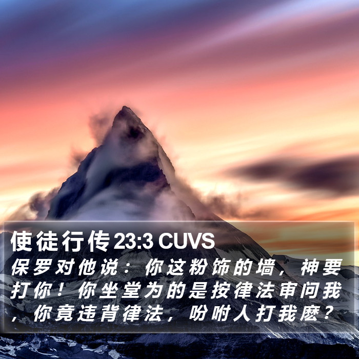 使 徒 行 传 23:3 CUVS Bible Study