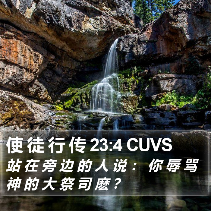 使 徒 行 传 23:4 CUVS Bible Study