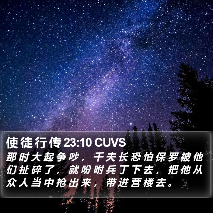 使 徒 行 传 23:10 CUVS Bible Study