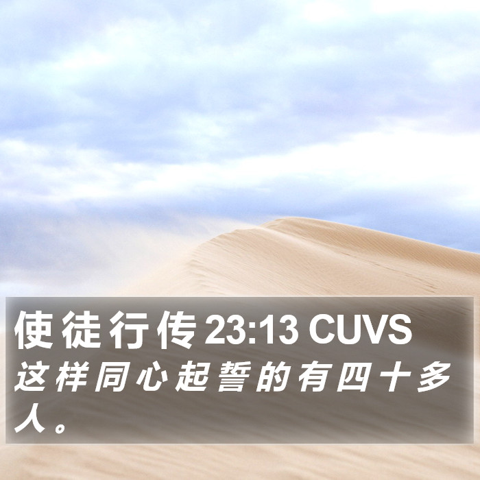 使 徒 行 传 23:13 CUVS Bible Study