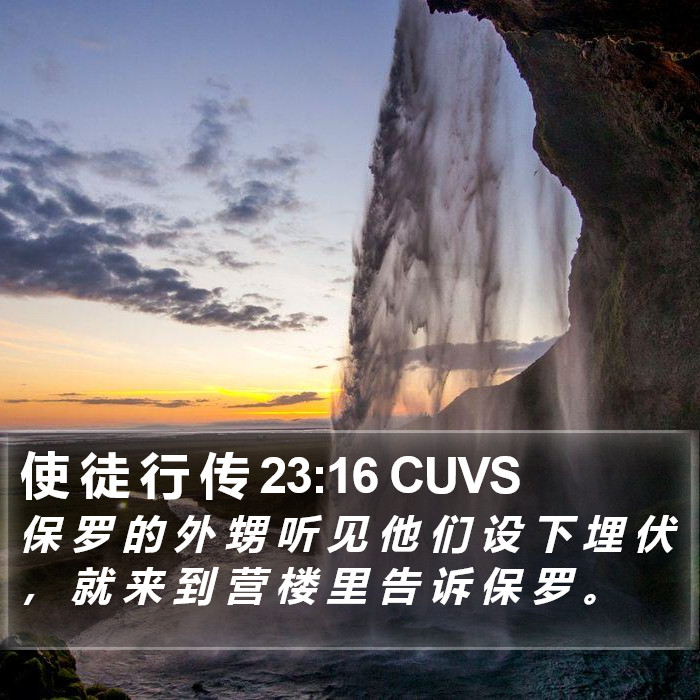 使 徒 行 传 23:16 CUVS Bible Study