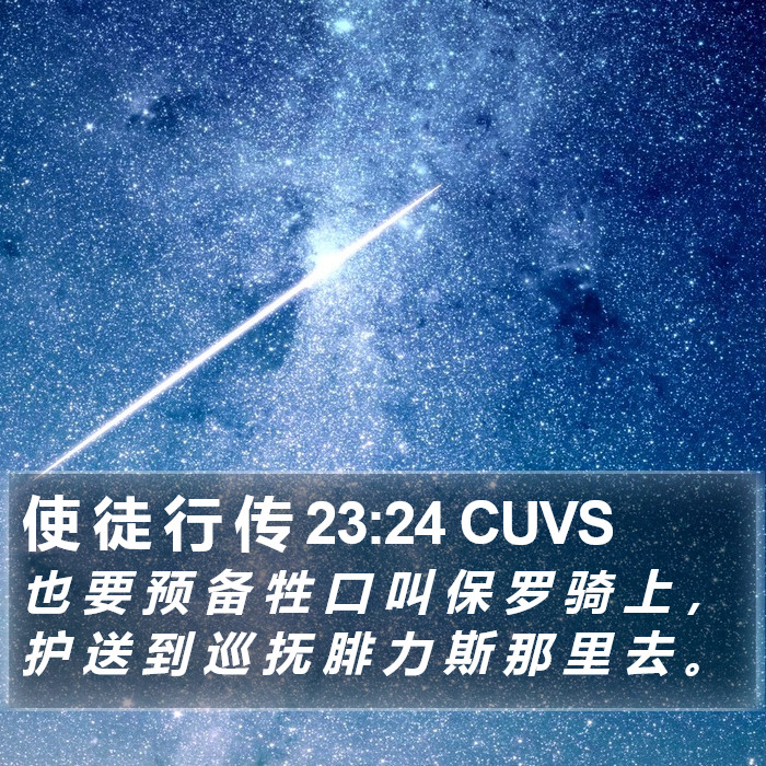 使 徒 行 传 23:24 CUVS Bible Study