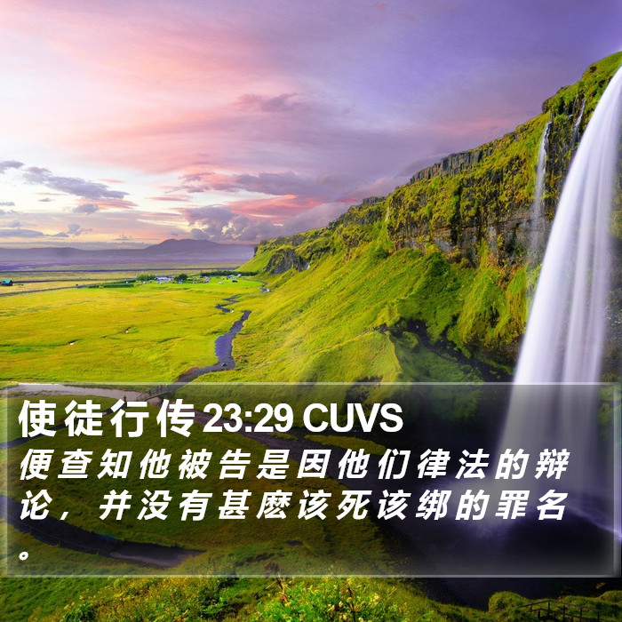 使 徒 行 传 23:29 CUVS Bible Study