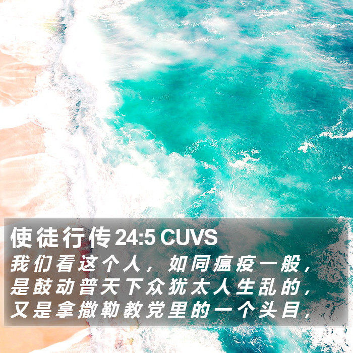 使 徒 行 传 24:5 CUVS Bible Study