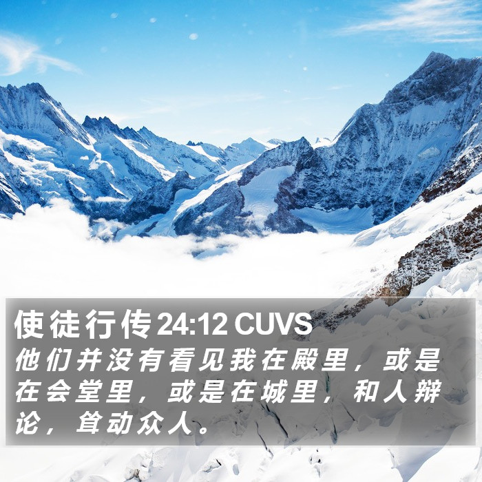 使 徒 行 传 24:12 CUVS Bible Study