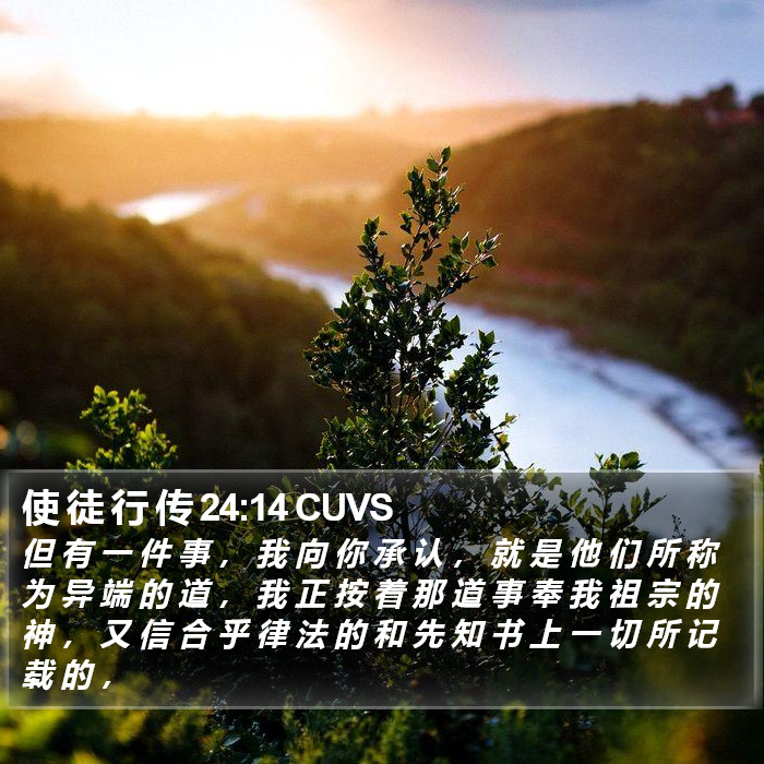 使 徒 行 传 24:14 CUVS Bible Study