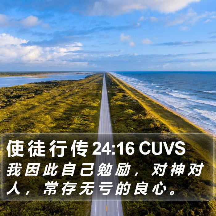 使 徒 行 传 24:16 CUVS Bible Study