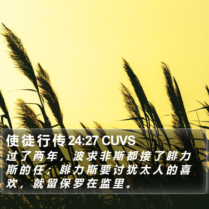 使 徒 行 传 24:27 CUVS Bible Study