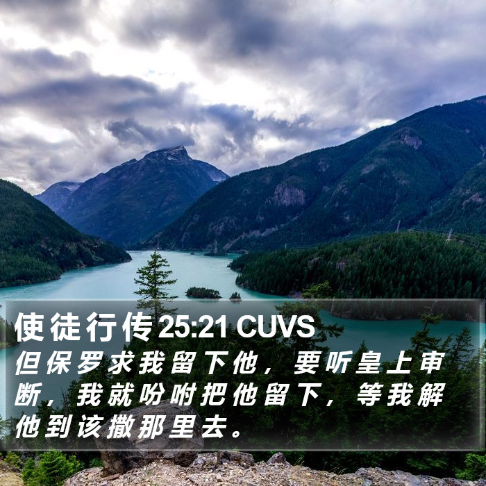 使 徒 行 传 25:21 CUVS Bible Study