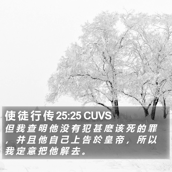 使 徒 行 传 25:25 CUVS Bible Study