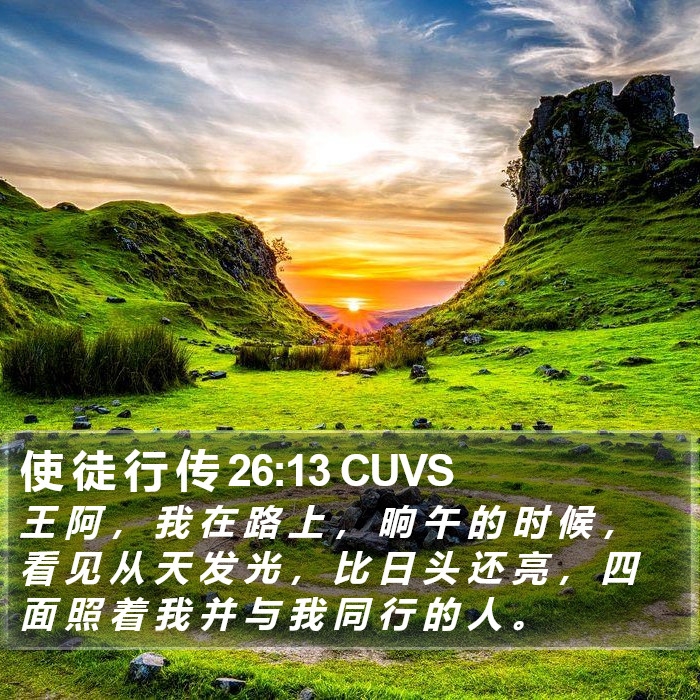 使 徒 行 传 26:13 CUVS Bible Study