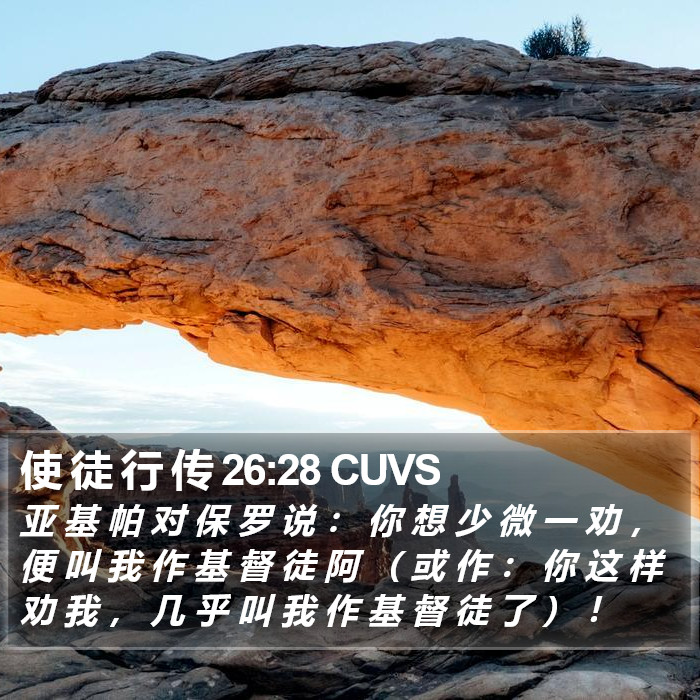 使 徒 行 传 26:28 CUVS Bible Study