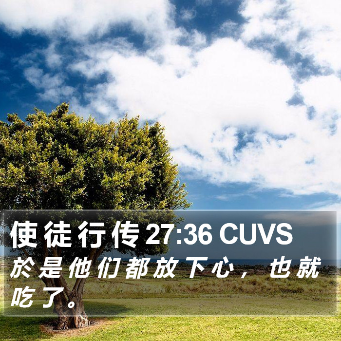 使 徒 行 传 27:36 CUVS Bible Study