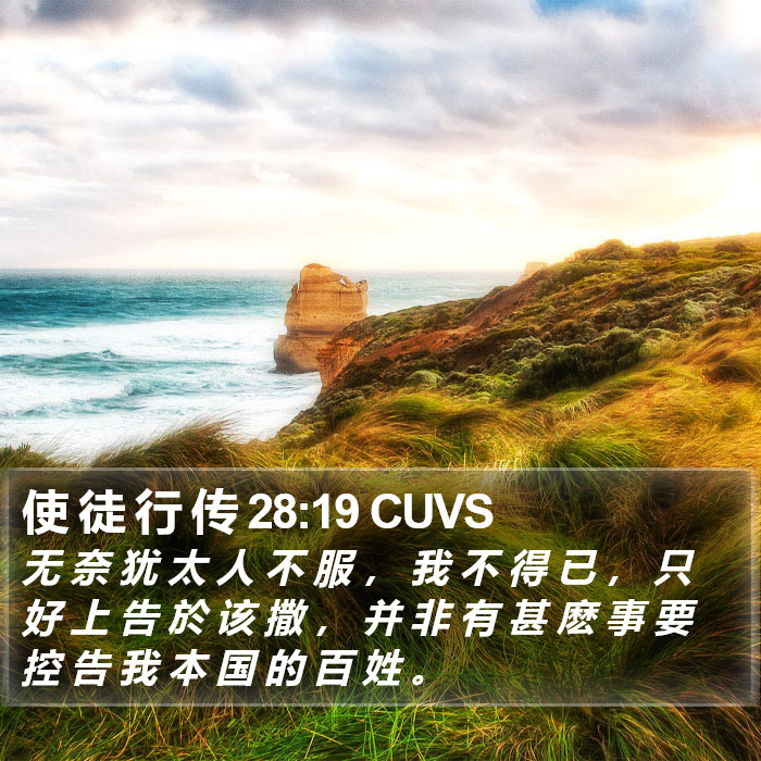 使 徒 行 传 28:19 CUVS Bible Study