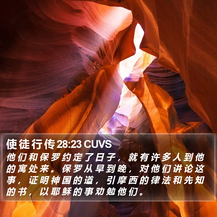 使 徒 行 传 28:23 CUVS Bible Study