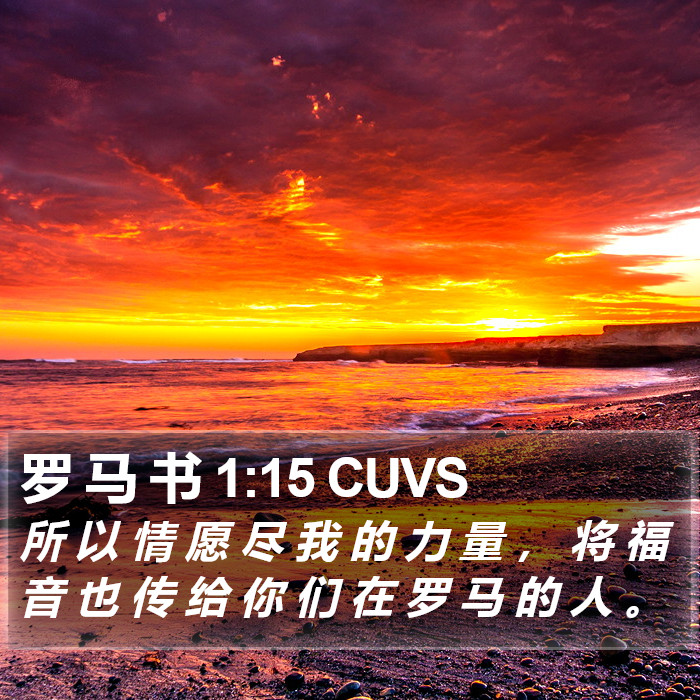 罗 马 书 1:15 CUVS Bible Study