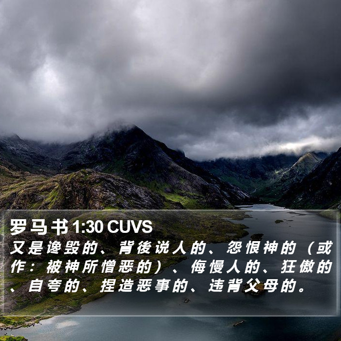 罗 马 书 1:30 CUVS Bible Study