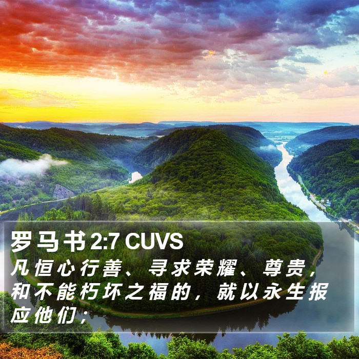 罗 马 书 2:7 CUVS Bible Study