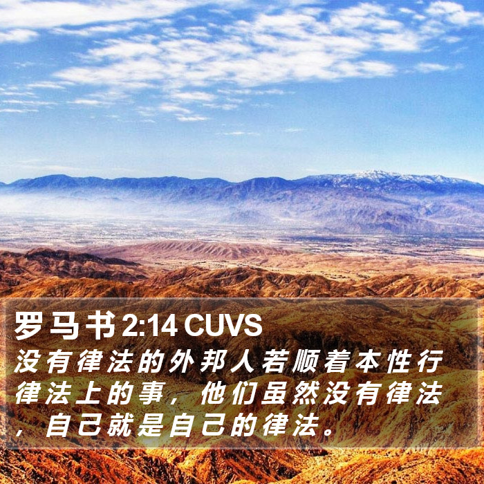 罗 马 书 2:14 CUVS Bible Study