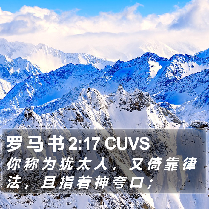 罗 马 书 2:17 CUVS Bible Study