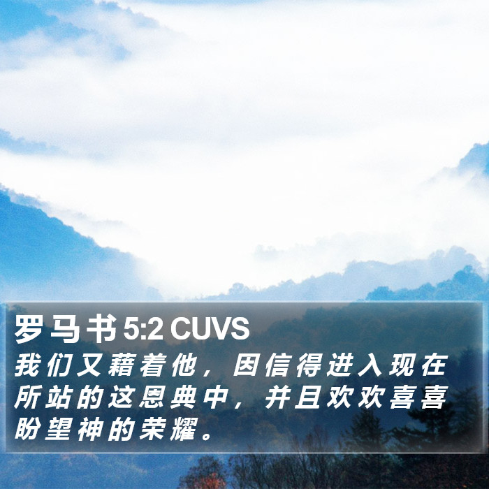 罗 马 书 5:2 CUVS Bible Study