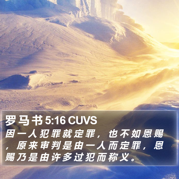 罗 马 书 5:16 CUVS Bible Study