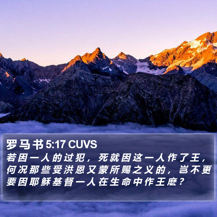 罗 马 书 5:17 CUVS Bible Study