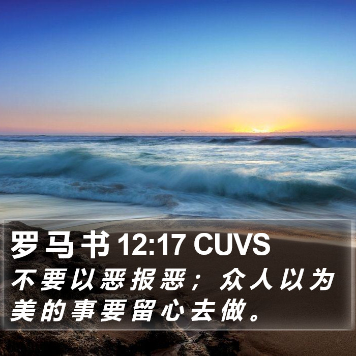 罗 马 书 12:17 CUVS Bible Study