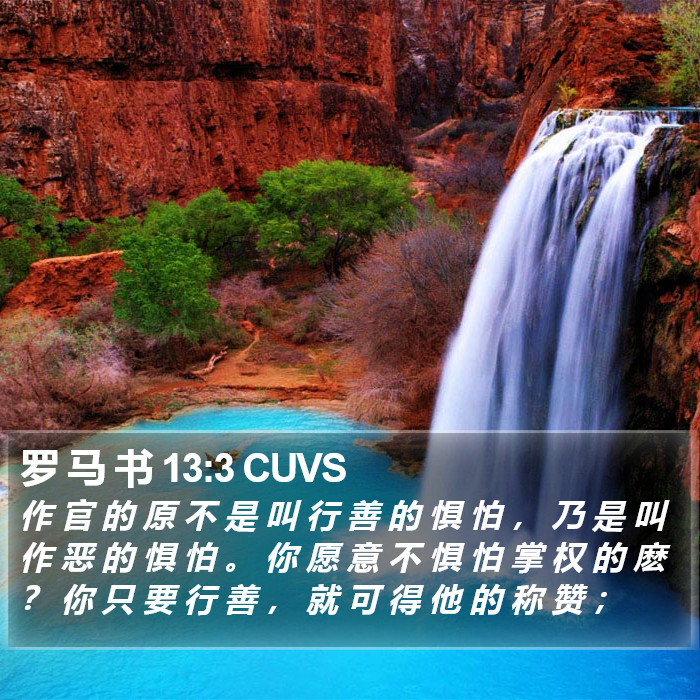 罗 马 书 13:3 CUVS Bible Study