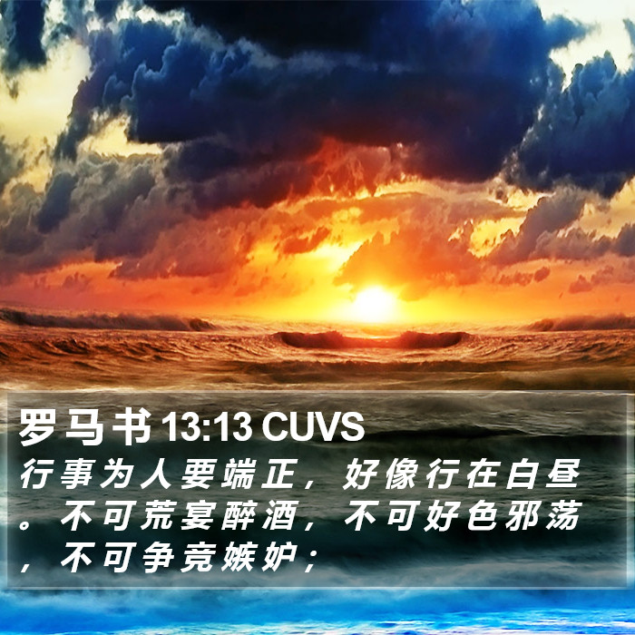 罗 马 书 13:13 CUVS Bible Study