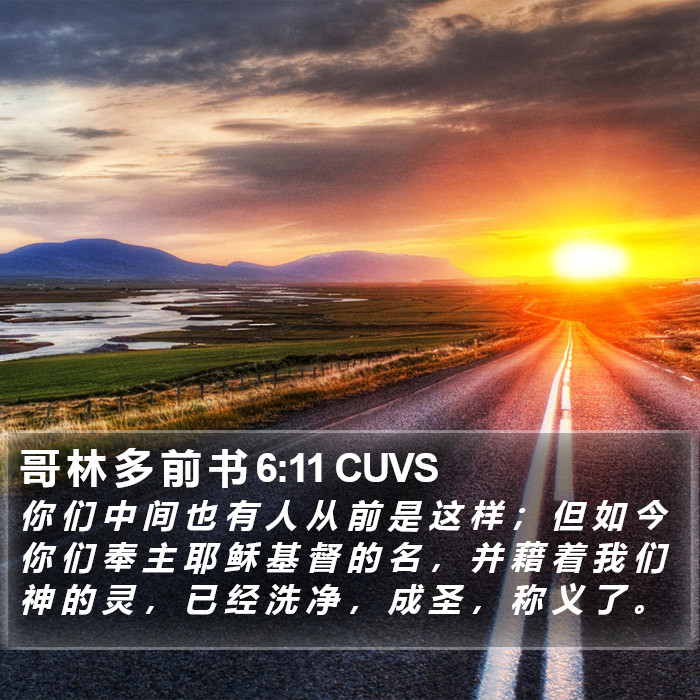 哥 林 多 前 书 6:11 CUVS Bible Study