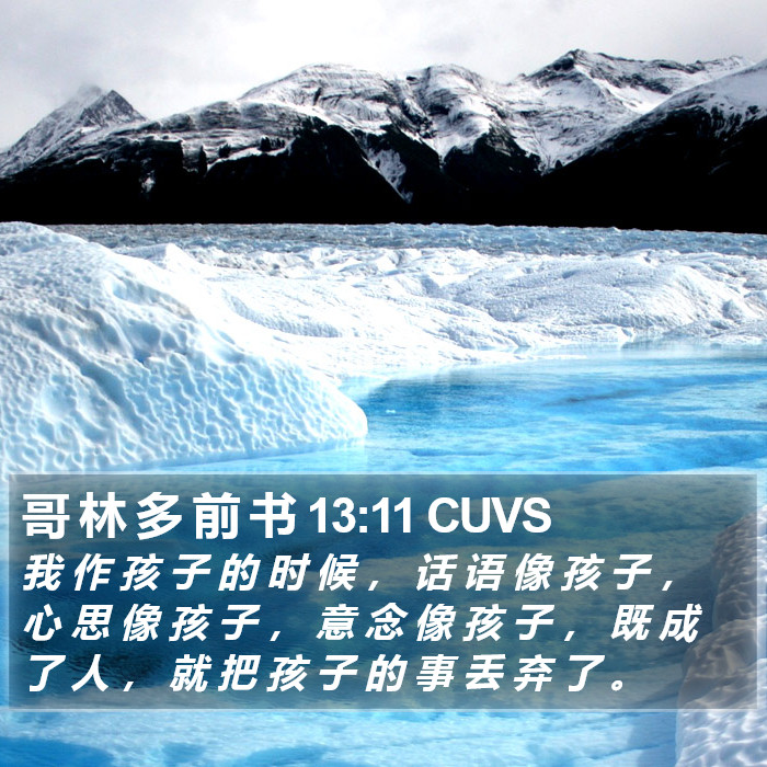 哥 林 多 前 书 13:11 CUVS Bible Study