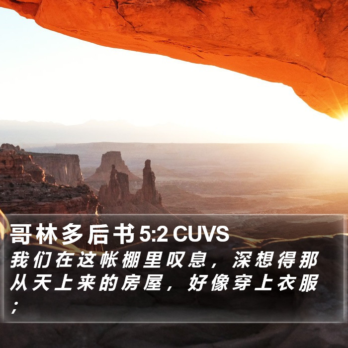 哥 林 多 后 书 5:2 CUVS Bible Study