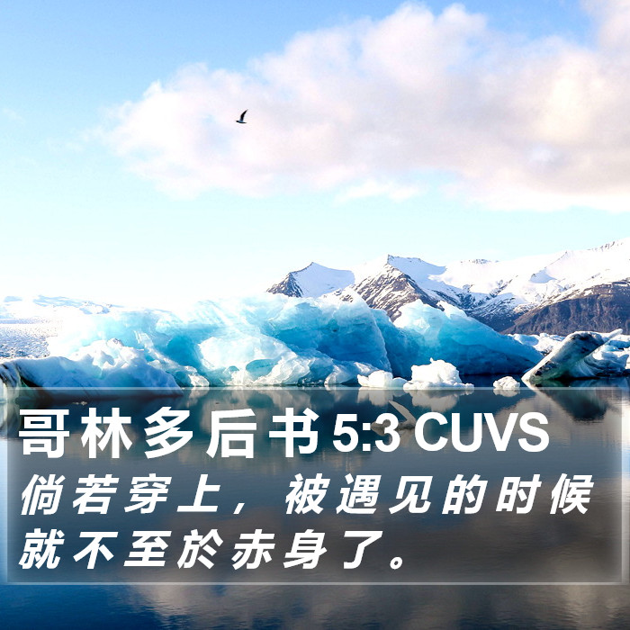 哥 林 多 后 书 5:3 CUVS Bible Study