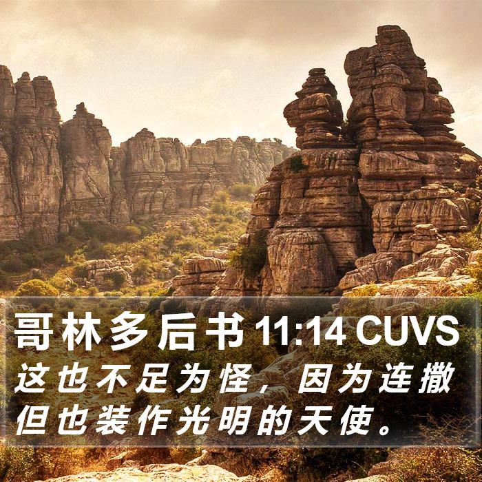 哥 林 多 后 书 11:14 CUVS Bible Study