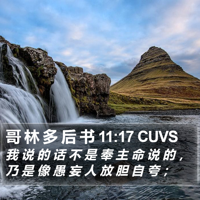 哥 林 多 后 书 11:17 CUVS Bible Study