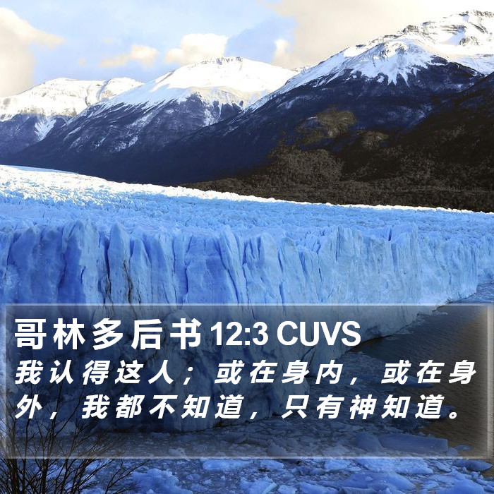 哥 林 多 后 书 12:3 CUVS Bible Study