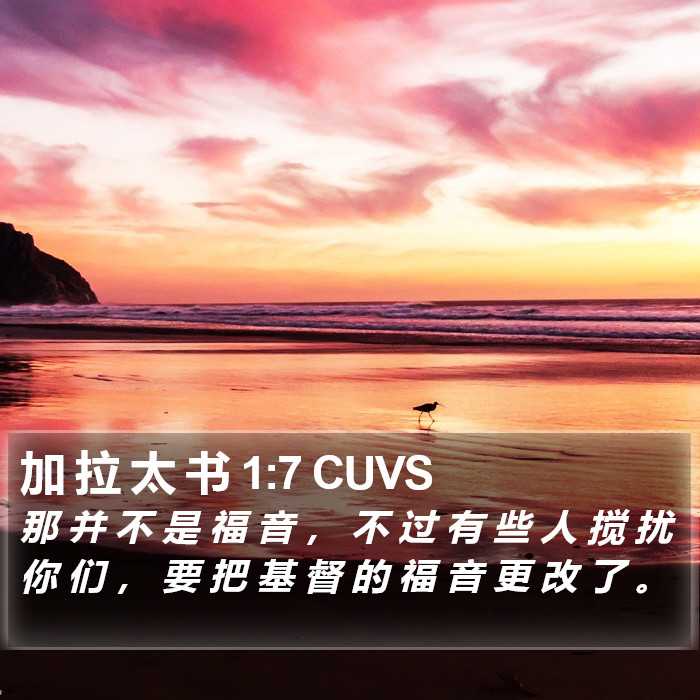 加 拉 太 书 1:7 CUVS Bible Study