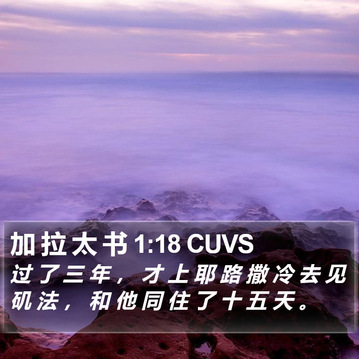 加 拉 太 书 1:18 CUVS Bible Study