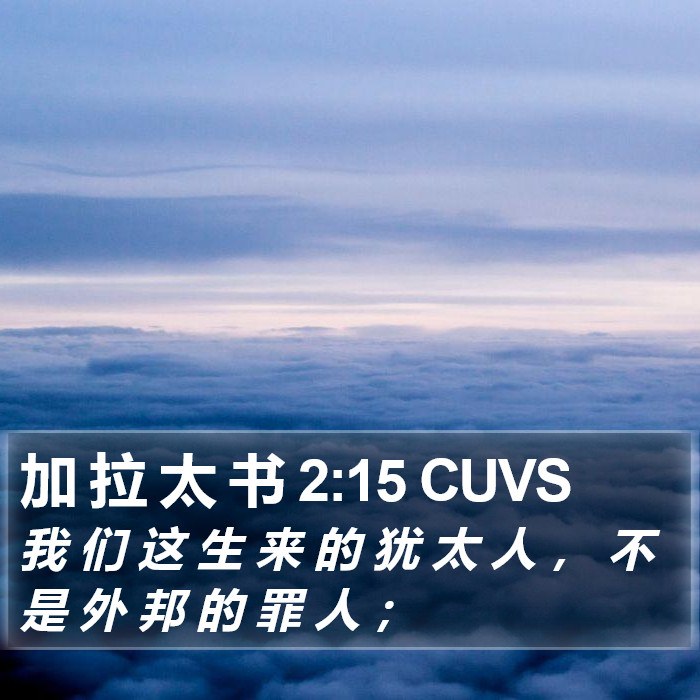 加 拉 太 书 2:15 CUVS Bible Study