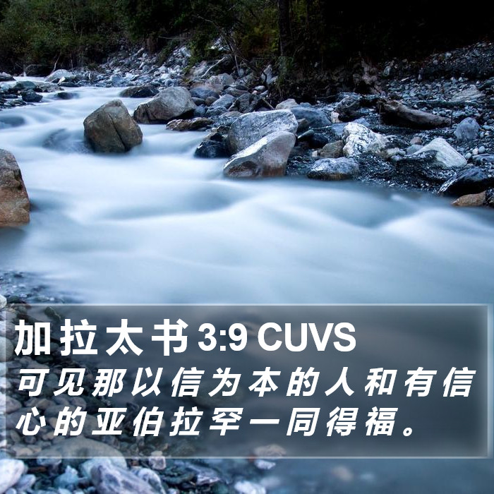 加 拉 太 书 3:9 CUVS Bible Study