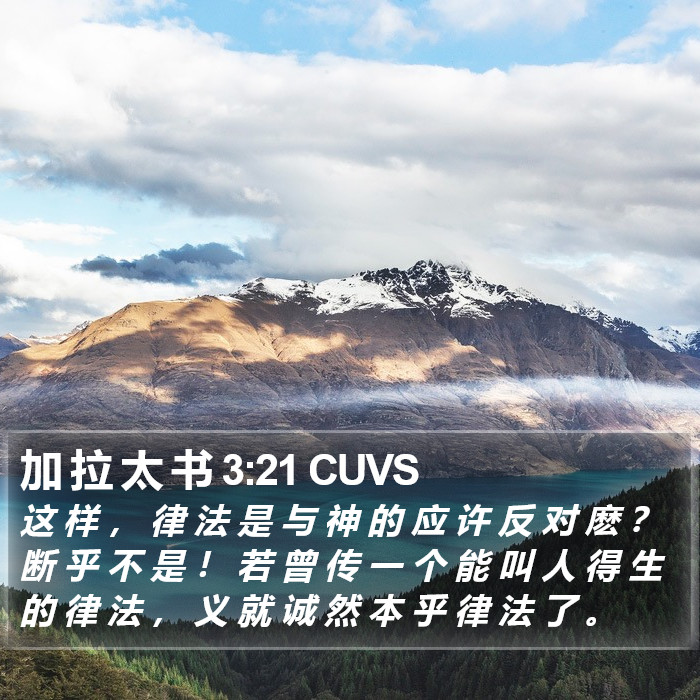 加 拉 太 书 3:21 CUVS Bible Study
