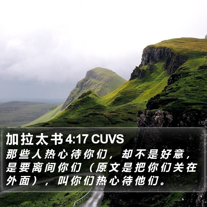 加 拉 太 书 4:17 CUVS Bible Study