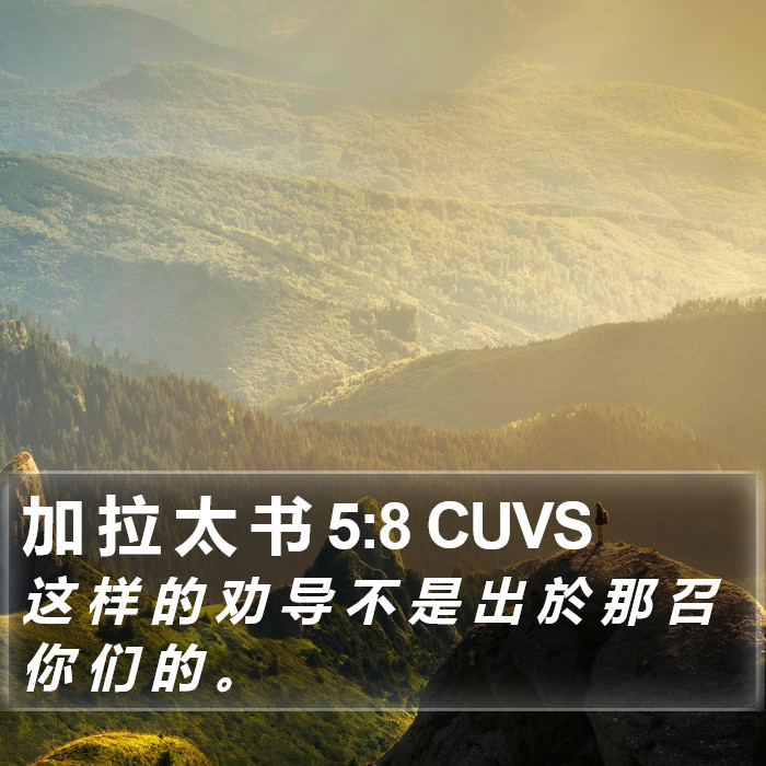 加 拉 太 书 5:8 CUVS Bible Study
