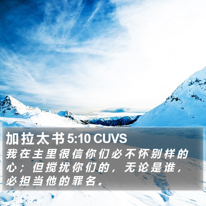 加 拉 太 书 5:10 CUVS Bible Study